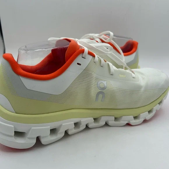 ON Cloud Women’s 11 Cloudflow 4 White Hay Orange  Running Sneaker Tennis Shoes - Picture 3 of 12